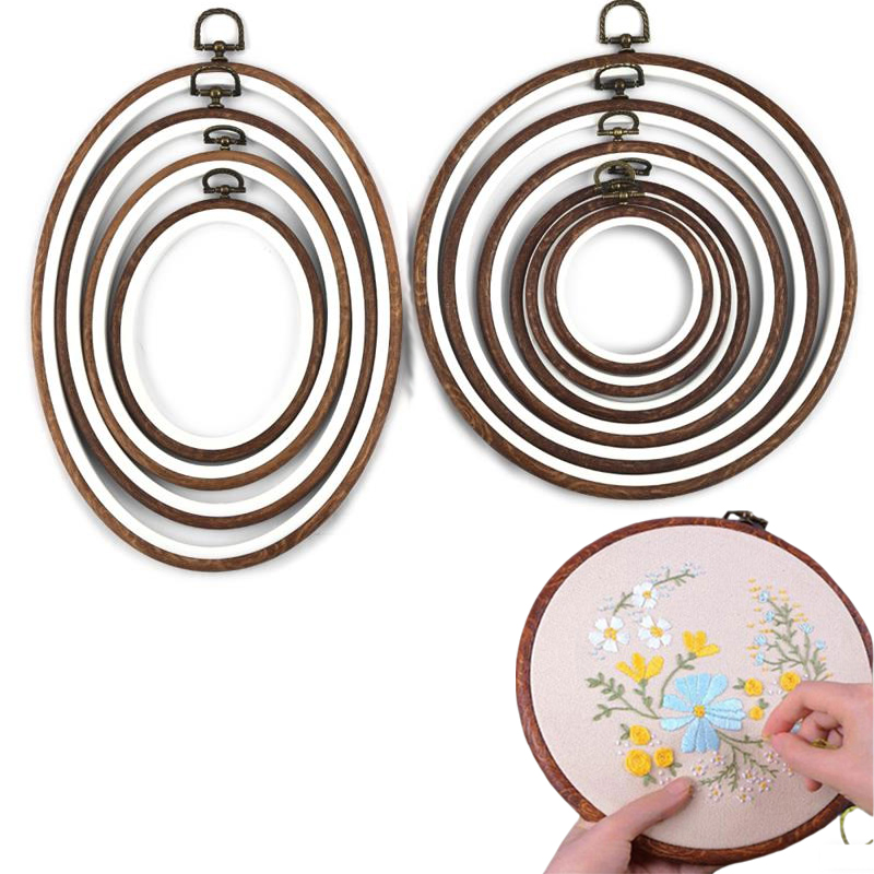 Embroidery Hoop Stand - 10PCS Sewing Tool Round Oval Imitation
