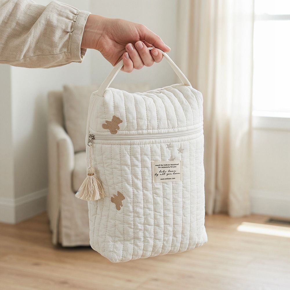 Embroidery And Quilting - Fashion Quilted Portable Stroller Nappy Bag