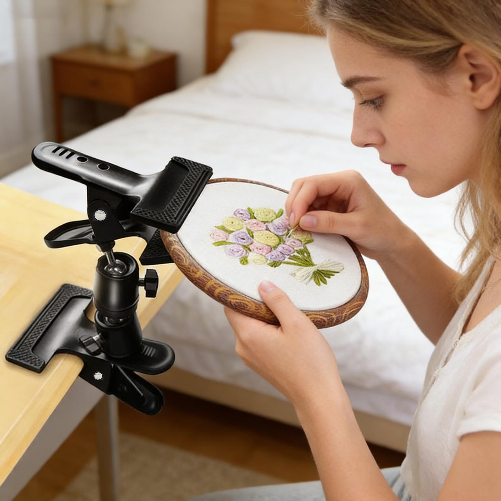 Embroidery Hoop Stand - Embroidery Holder Heavy Duty Adjustable Portable