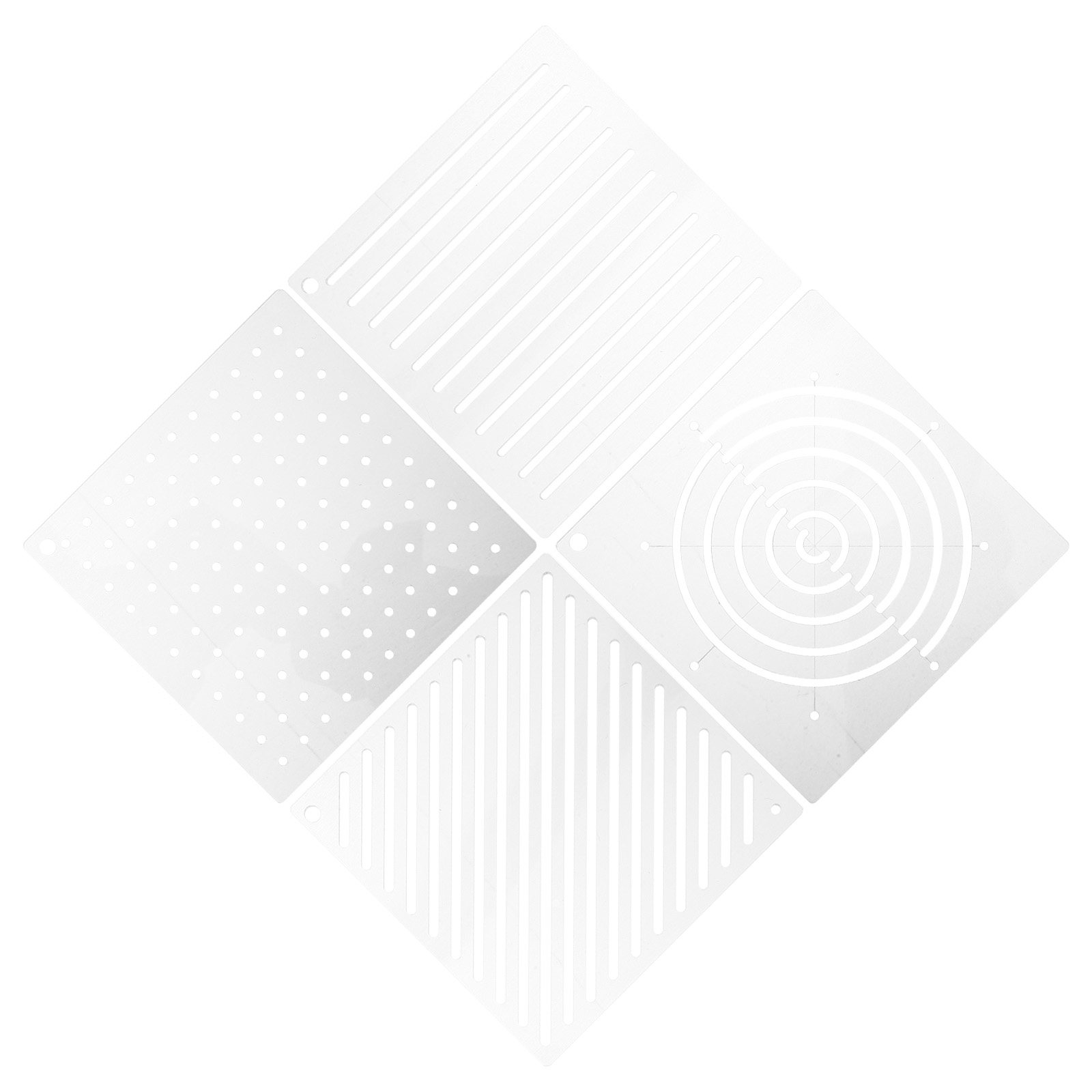 Embroidery And Quilting - 4Pcs Versatile Acrylic Quilting Templates Transparent