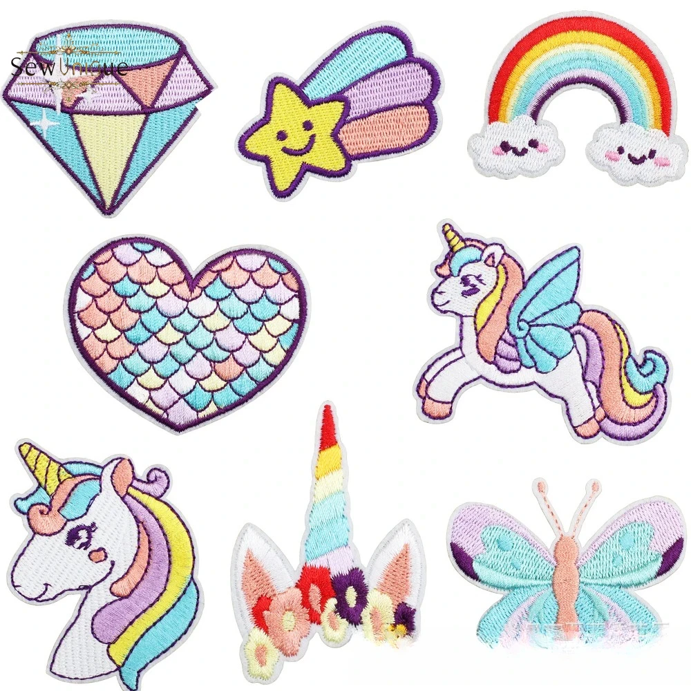 Embroidery Unicorn - Unicorn Corolla Embroidery Cloth Sticker Fantasy
