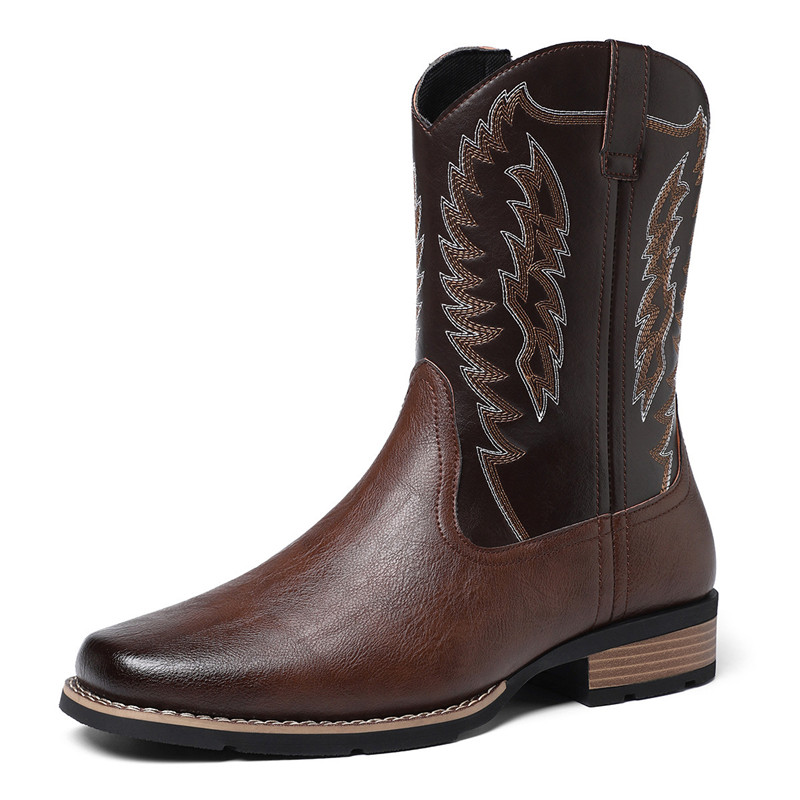 Embroidery Stitches - Men High Boot Luxury Embroidery Retro