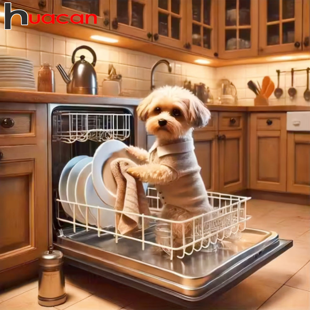 Embroidery Kitchen - Huacan New Arrivals Diamond Painting Cute