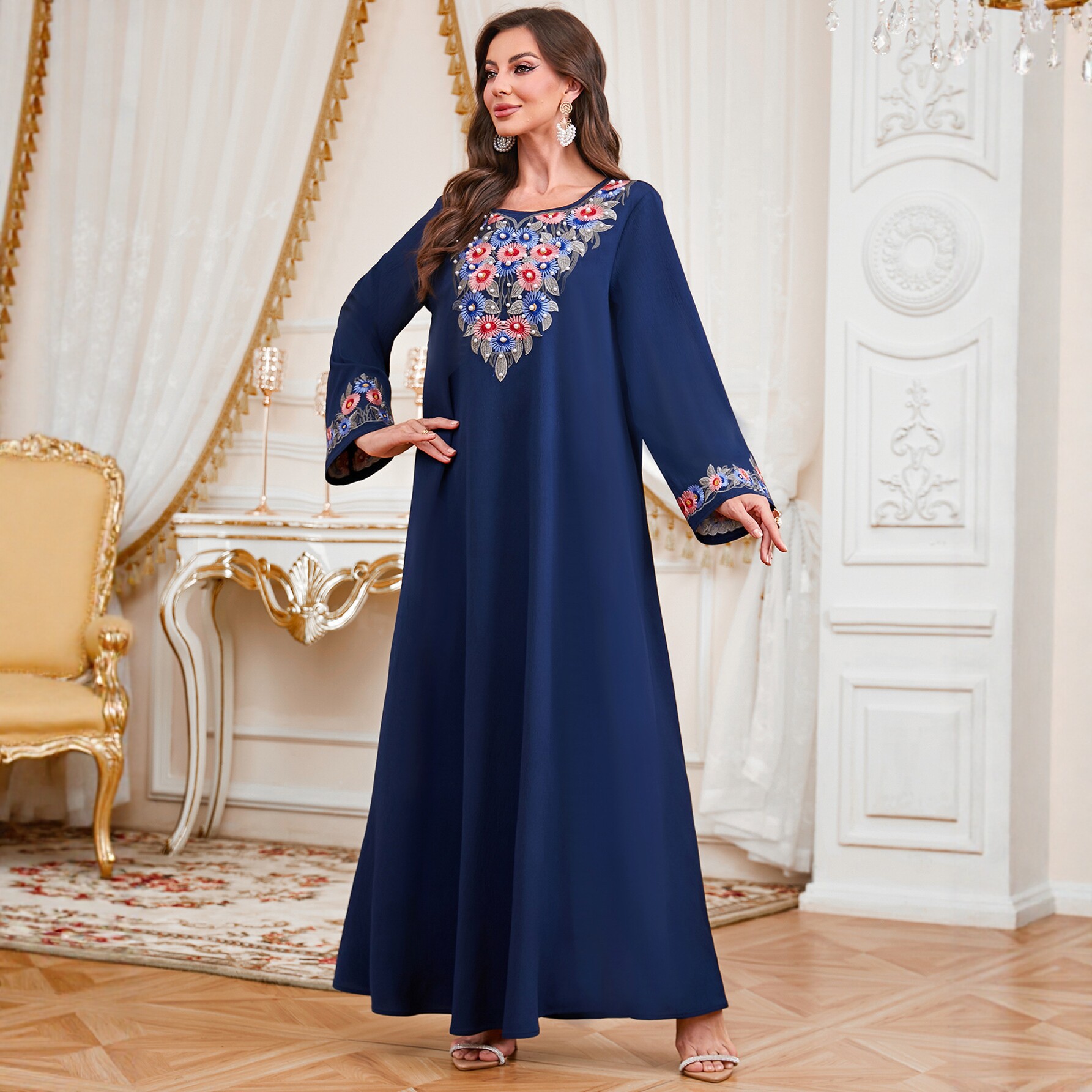 2026 Jalabiya Dubai Ethnic Wom - Embroidery Kebaya 评论和价格