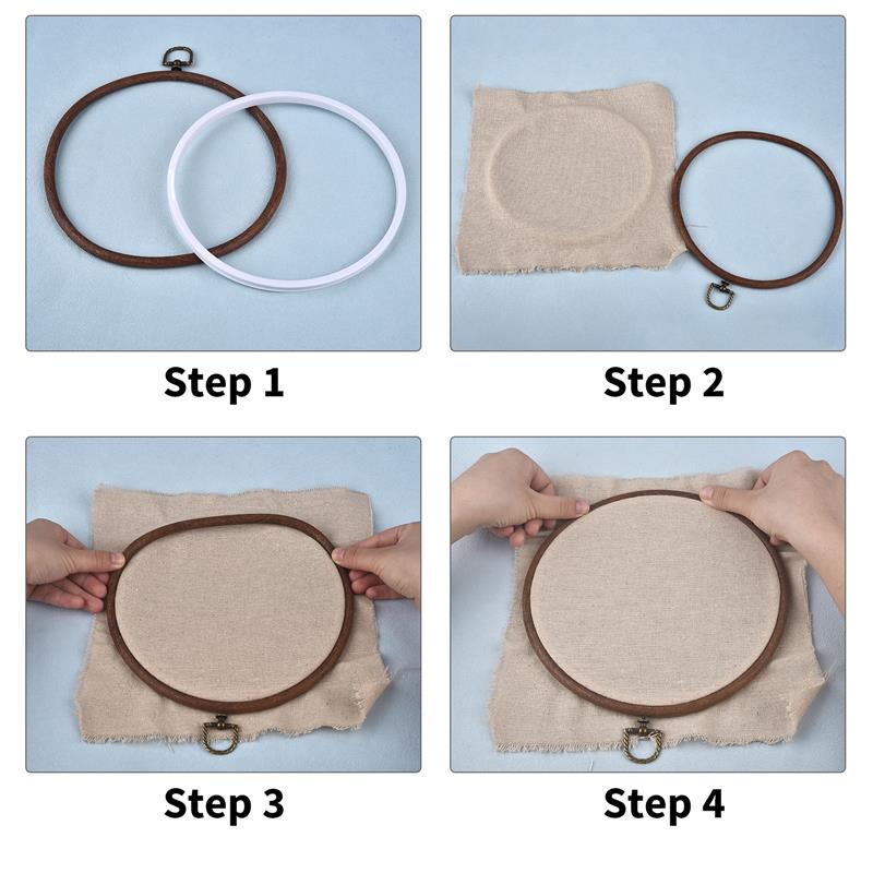 Round Oval Wooden Color Embroi - Embroidery Hoop Stand 评论和价格