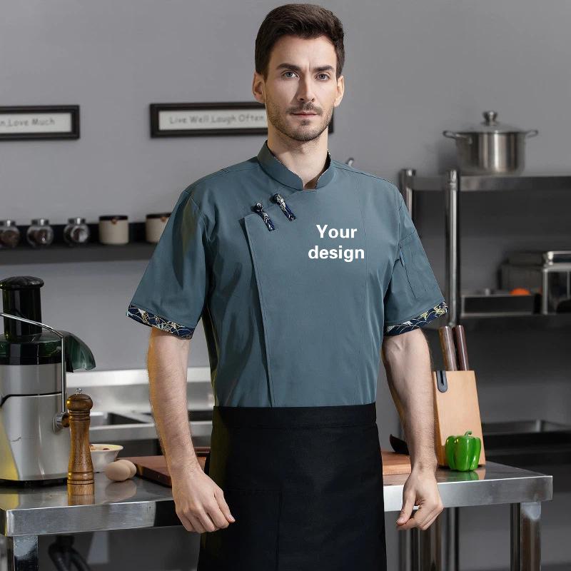 Summer Catering Short Sleeve B - Embroidery Kitchen 评论和价格
