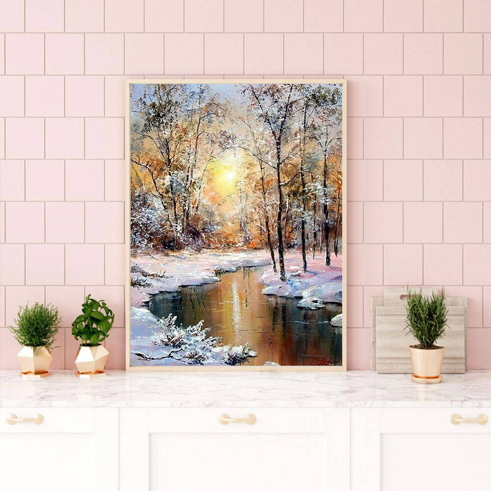 HUACAN Diamond Painting Winter - Embroidery Xmas 评论和价格