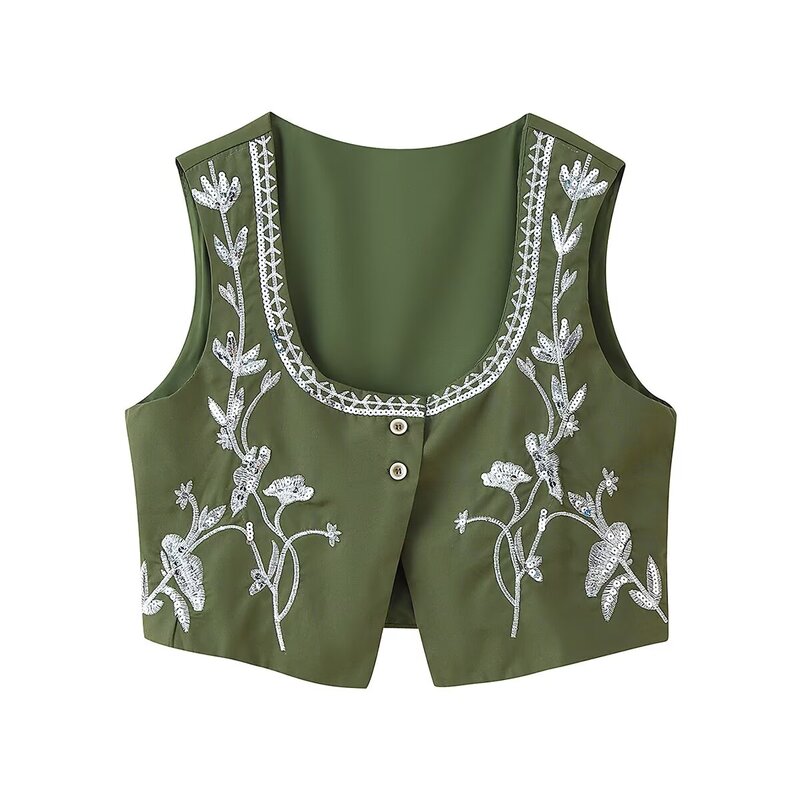 Women's Fashion Heavy Embroide - Embroidery Vest 评论和价格