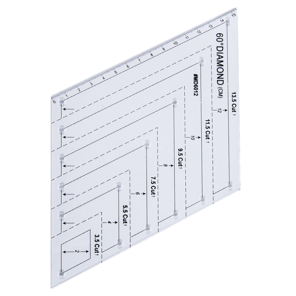 Acrylic Quilting Ruler 60 Degr - Embroidery And Quilting 评论和价格