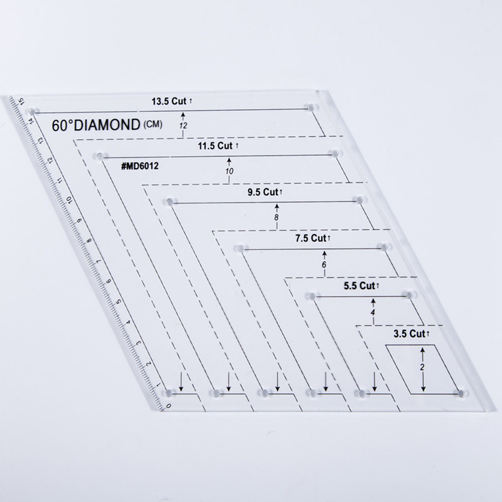 Acrylic Quilting Ruler 60 Degr - Embroidery And Quilting 评论和价格