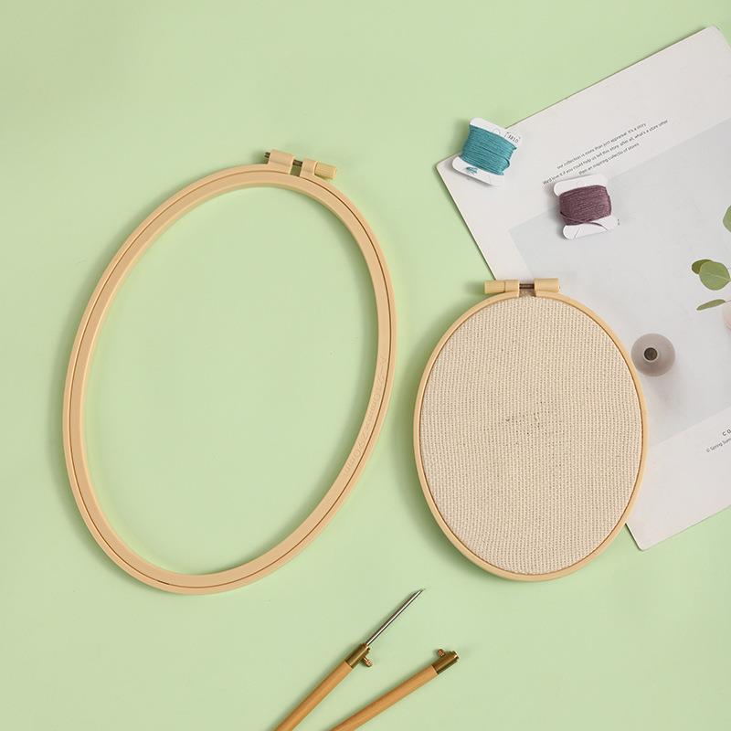 Imitation Bamboo Plastic Oval  - Embroidery Hoop Stand 评论和价格