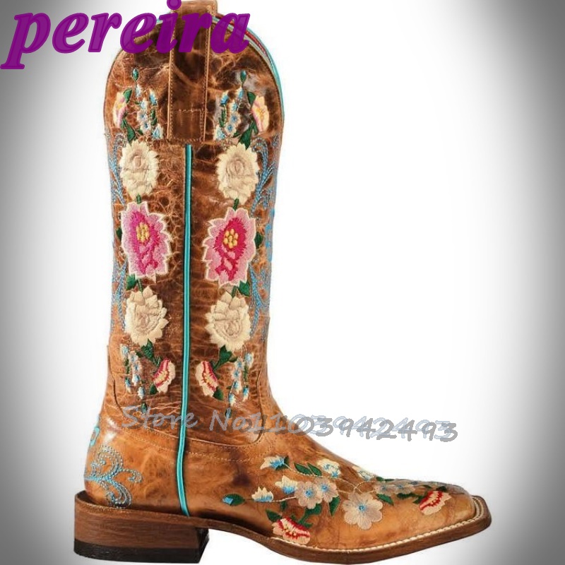 Embroidered Flower Boots Rose  - Embroidery Roses 评论和价格