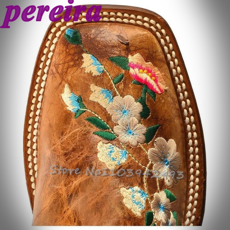 Embroidered Flower Boots Rose  - Embroidery Roses 评论和价格