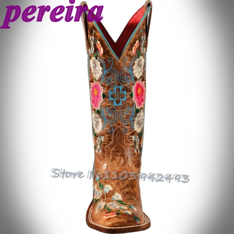 Embroidered Flower Boots Rose  - Embroidery Roses 评论和价格