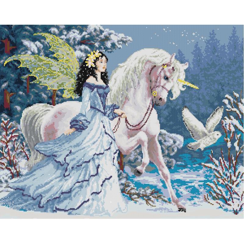 Riding Unicorn Elf NKF Charact - Embroidery Unicorn 评论和价格