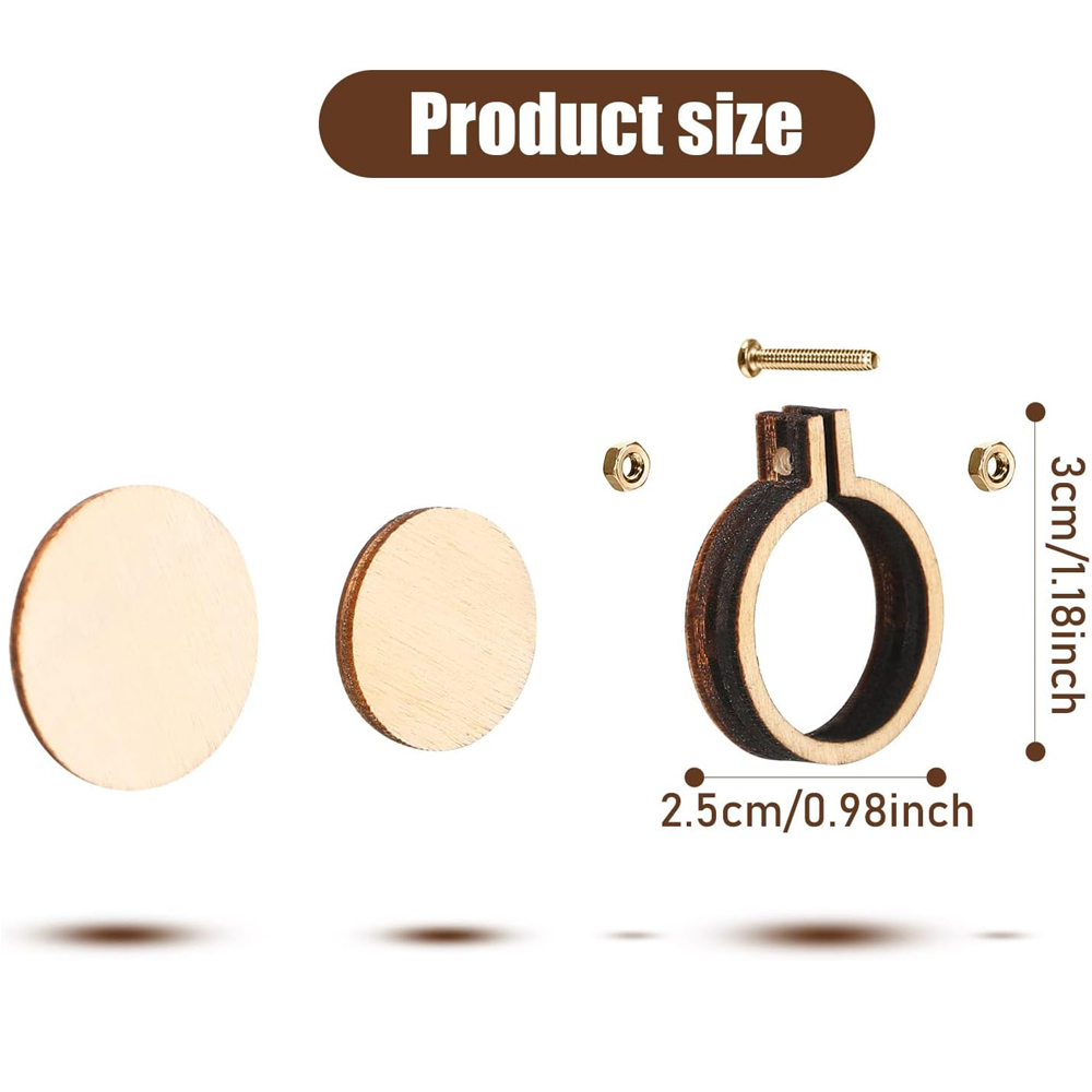 10Pcs/Set Wooden Mini Embroide - Embroidery Hoop Stand 评论和价格