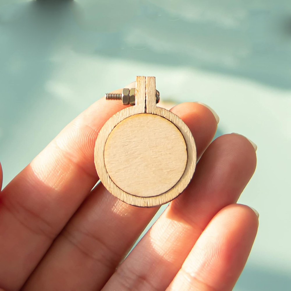 10Pcs/Set Wooden Mini Embroide - Embroidery Hoop Stand 评论和价格