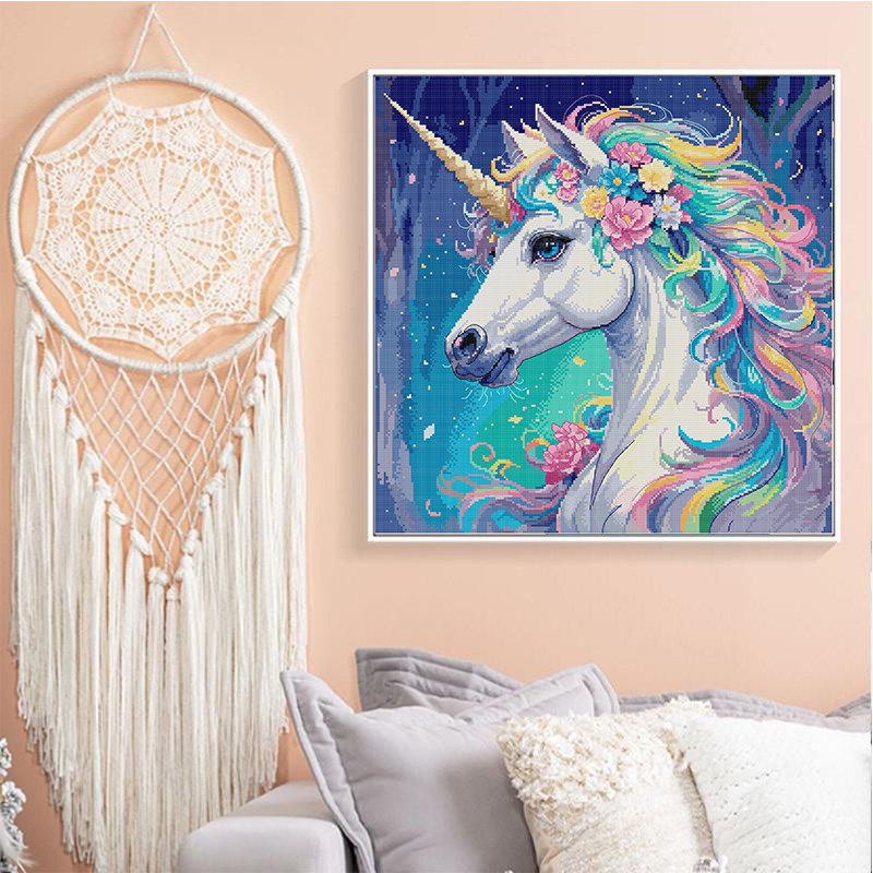 Joy Sunday Animal Pattern Cros - Embroidery Unicorn 评论和价格