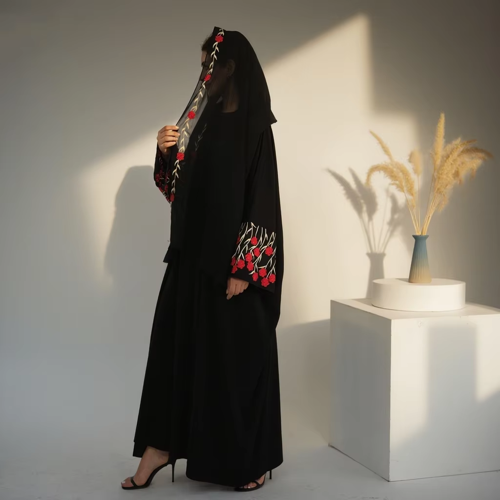 Open Abaya Dubai Embroidery Mu - Embroidery Kebaya 评论和价格