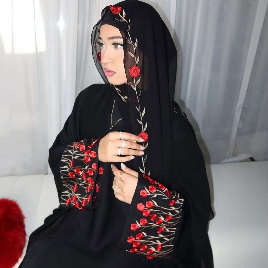 Open Abaya Dubai Embroidery Mu - Embroidery Kebaya 评论和价格