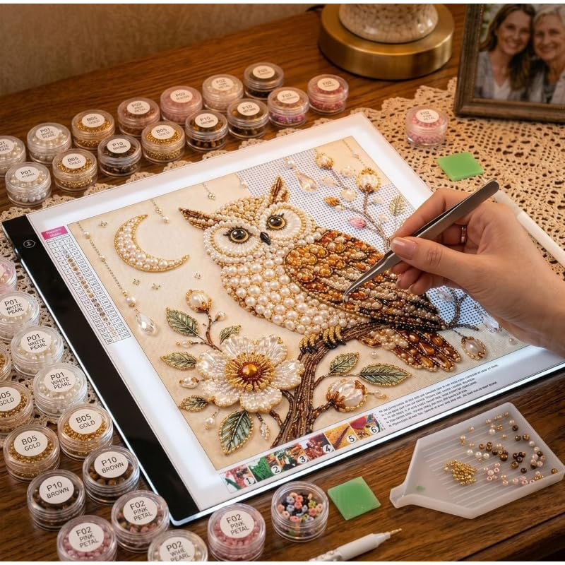 Bird Pearl Art DIY Kit Cardina - Embroidery Kit Set 评论和价格