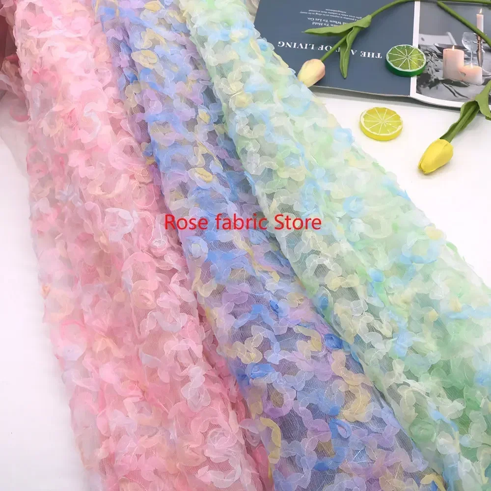 Gradient chiffon rose crochet  - Embroidery Roses 评论和价格