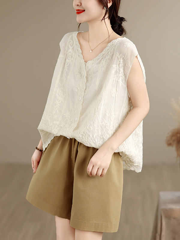 Summer New Heavy Embroidery Ve - Embroidery Vest 评论和价格