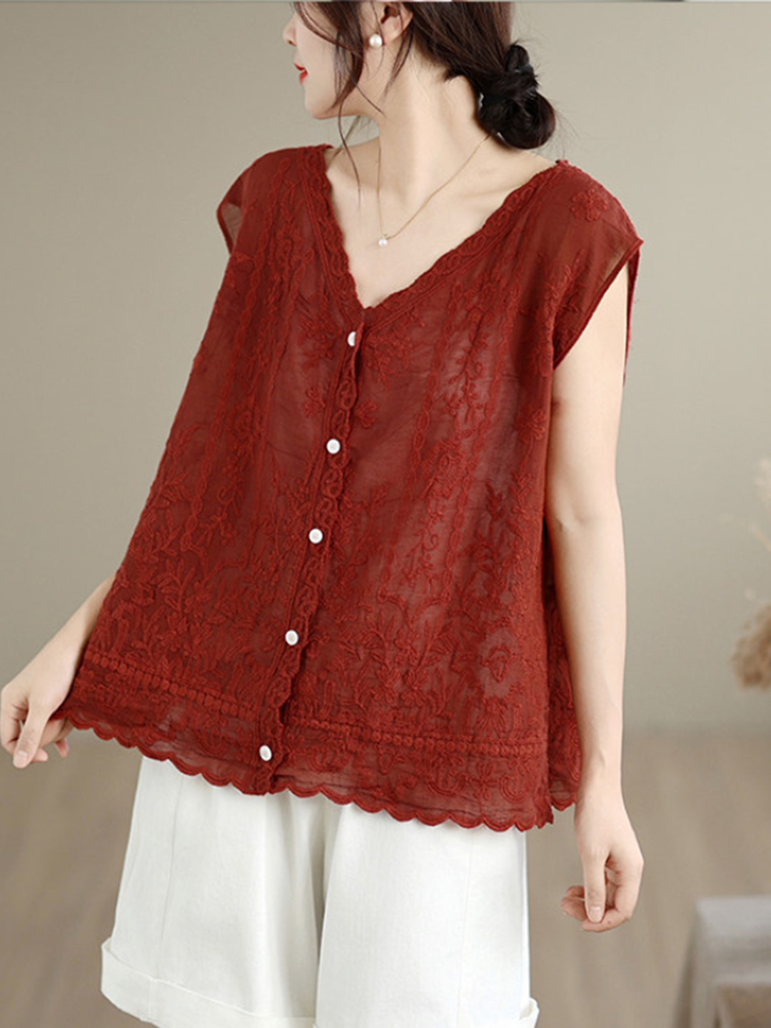 Summer New Heavy Embroidery Ve - Embroidery Vest 评论和价格