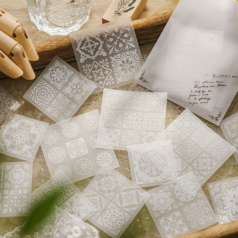 30pcs/lot White Translucent La - Embroidery Paper 评论和价格