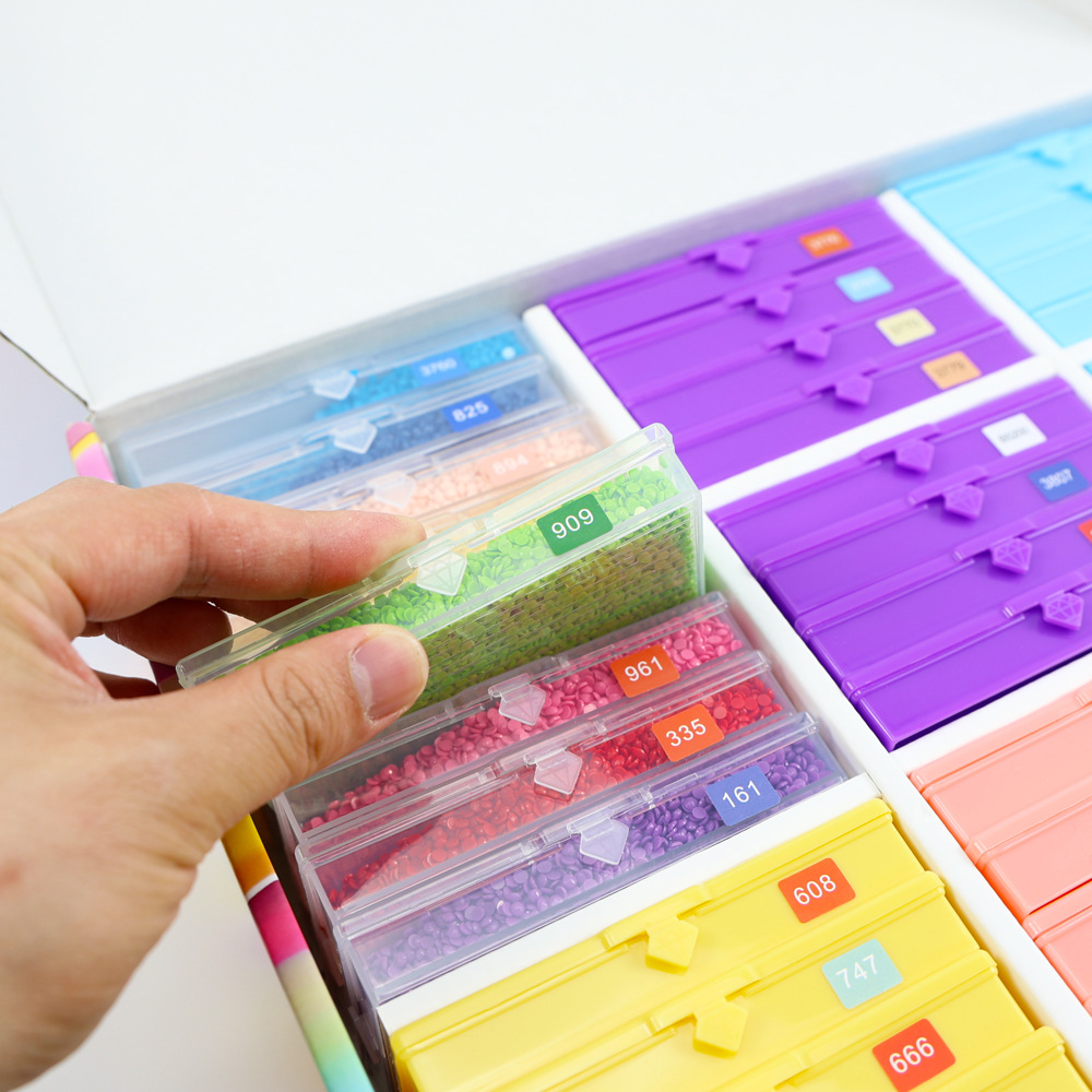 1 Set Random Color Diamond Pai - Embroidery Kit Set 评论和价格