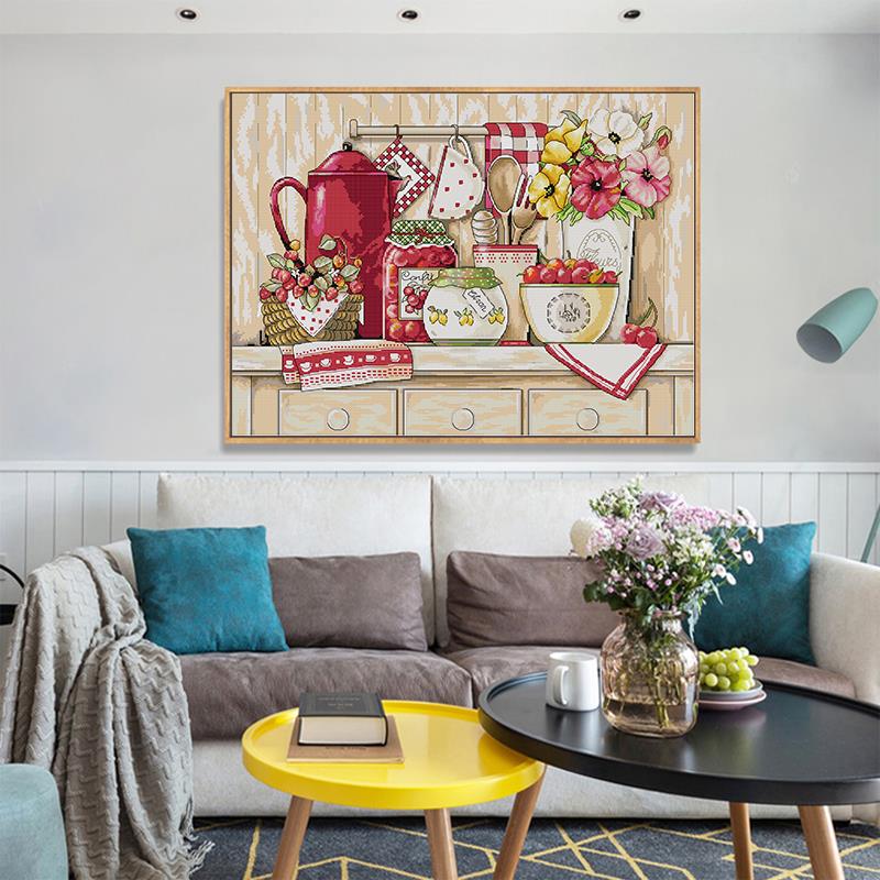 Cozy kitchen Counted and stamp - Embroidery Kitchen 评论和价格