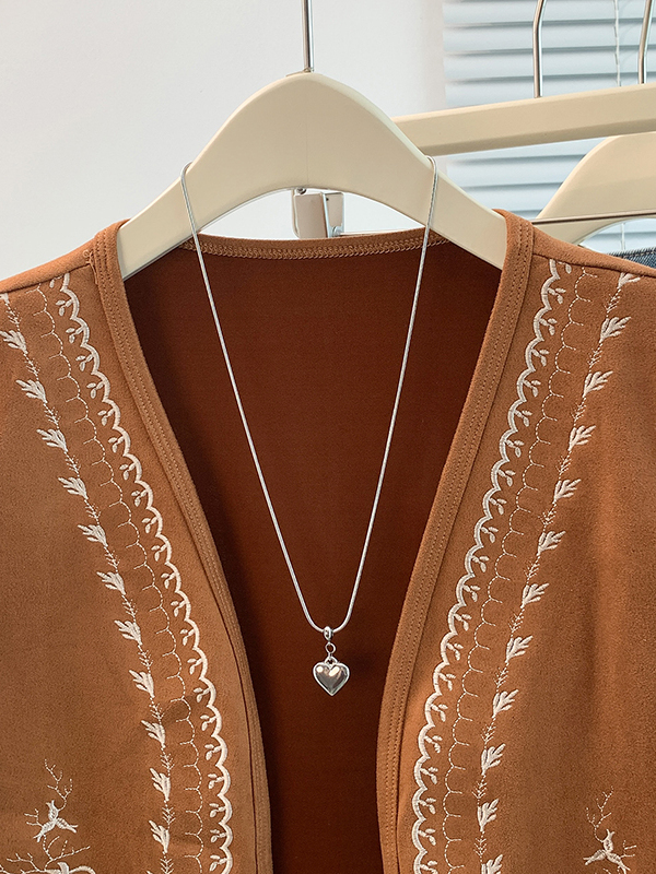 Retro Heavy Embroidery Fringe  - Embroidery Vest 评论和价格