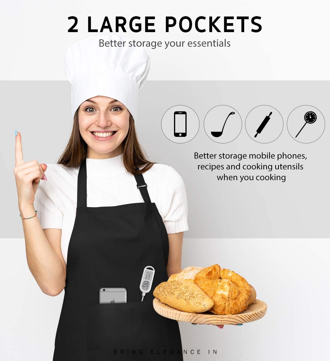 18 Colors Custom LOGO Aprons F - Embroidery Kitchen 评论和价格