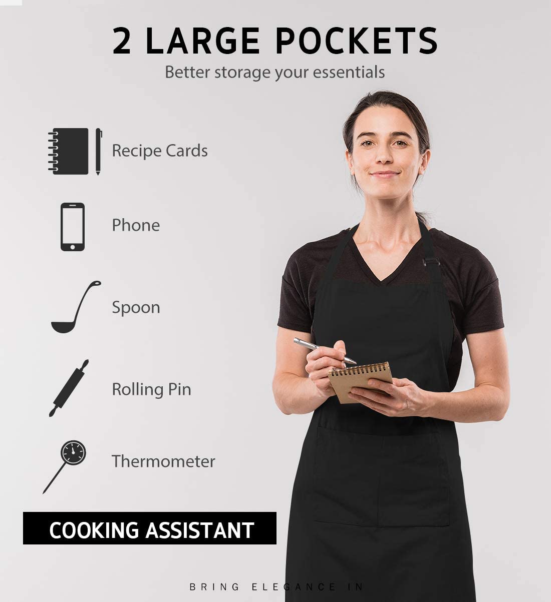 18 Colors Custom LOGO Aprons F - Embroidery Kitchen 评论和价格