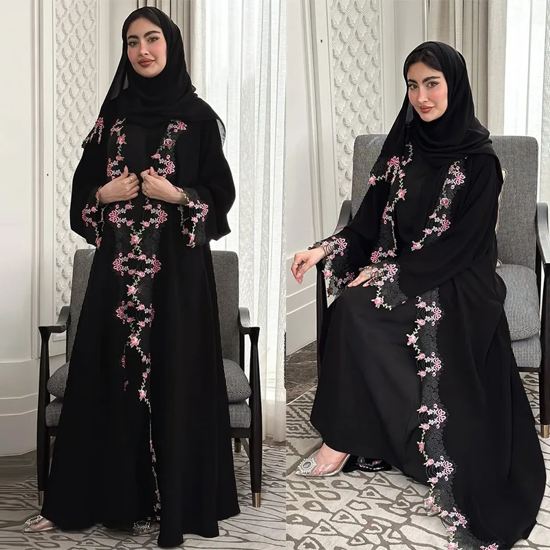 Black Embroidery Kimono Jalabi - Embroidery Kebaya 评论和价格