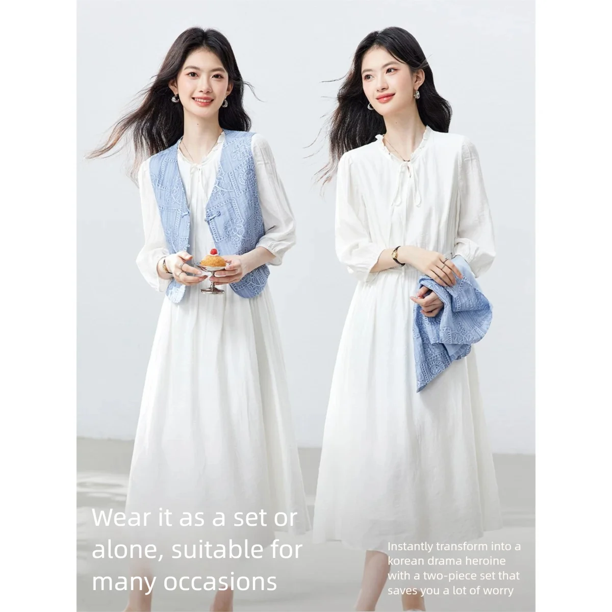 VIMLY Women's Two Piece Set Ca - Embroidery Vest 评论和价格