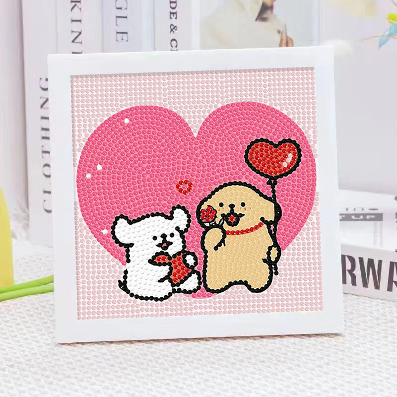 Cartoon Line Puppy Crystal Dia - Embroidery Frame 评论和价格