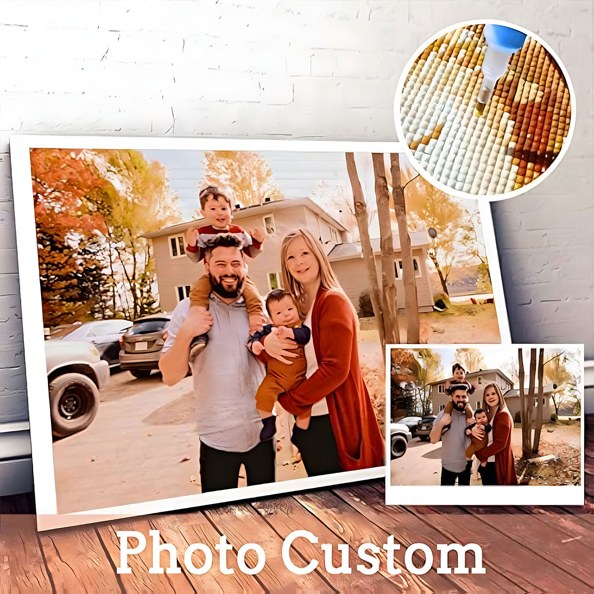 Personalized Custom Photo Diam - Embroidery Kit Set 评论和价格