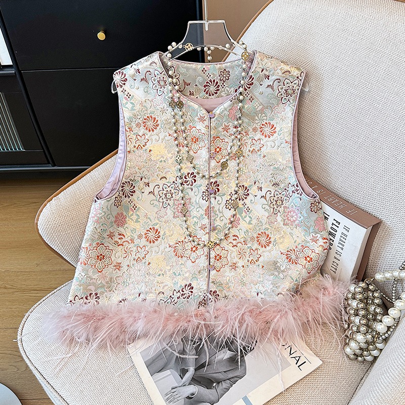 New Chinese Style National Tre - Embroidery Vest 评论和价格
