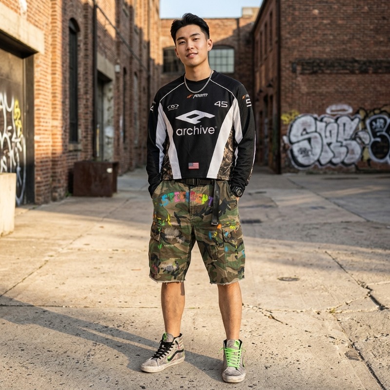 Hip Hop Y2K Streetwear Men Mat - Embroidery Tshirt 评论和价格