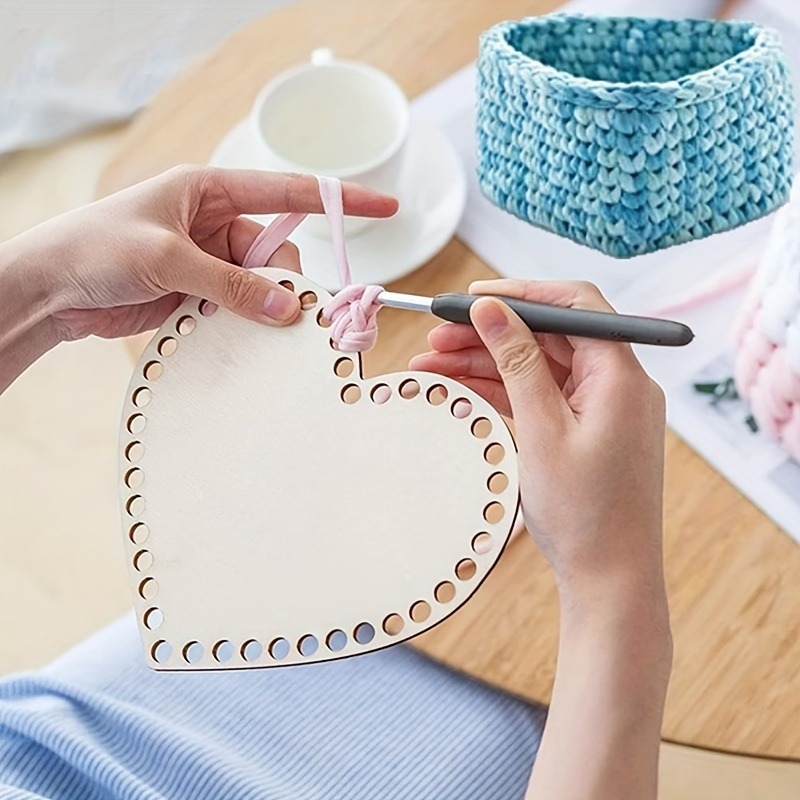 3pcs Heart-Shaped Crochet Bask - Embroidery Frame 评论和价格