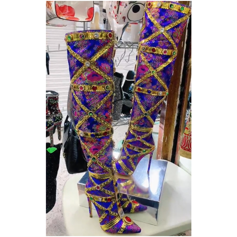 Multicolor Gemstone Gold Trim  - Embroidery Stitches 评论和价格