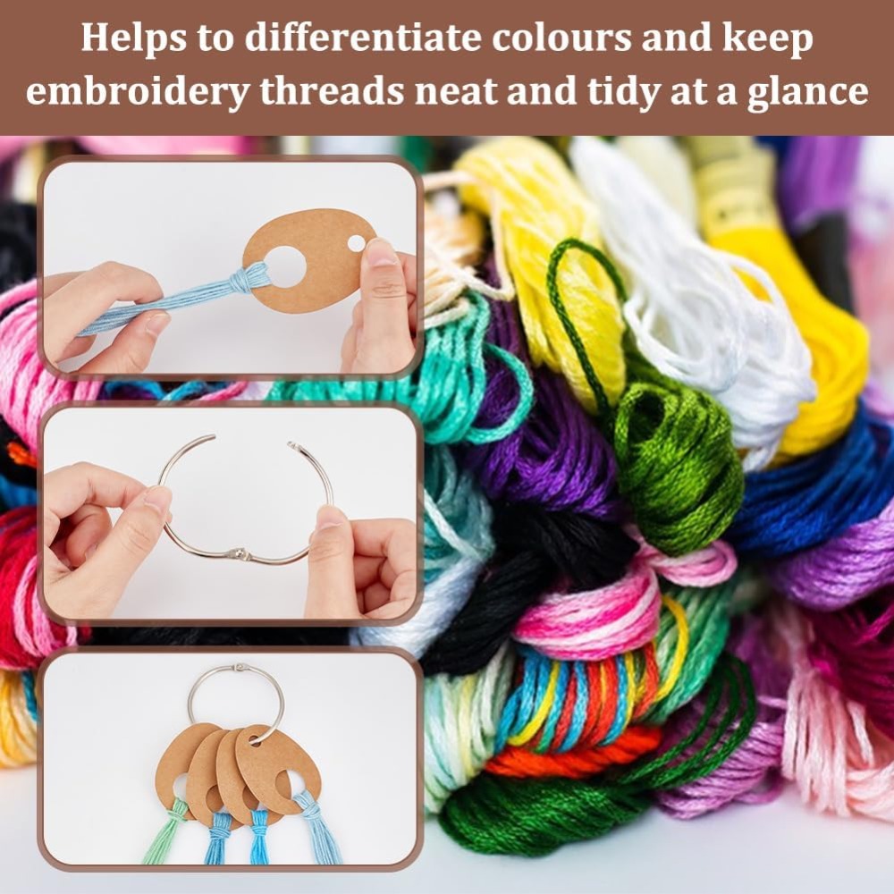 100Pcs Teardrop Floss Thread D - Embroidery Paper 评论和价格