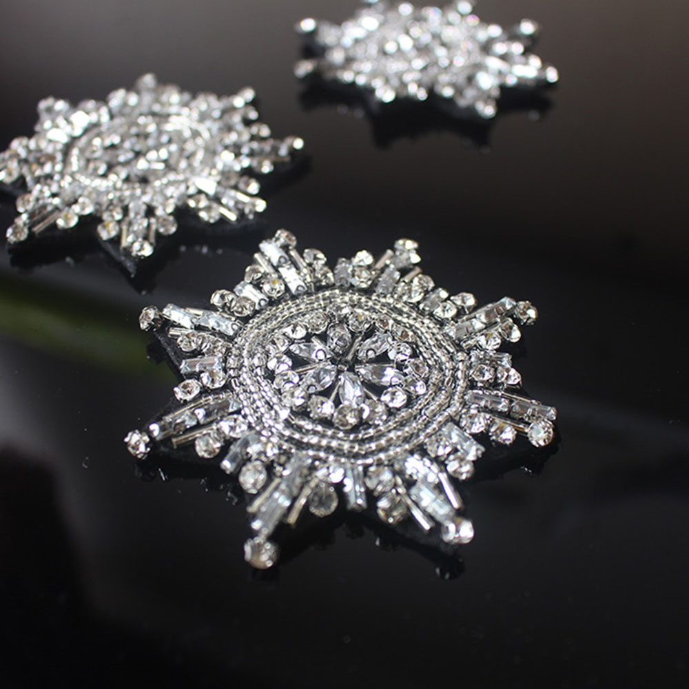 3pcs/lot Star Badge Beaded Pat - Embroidery Xmas 评论和价格
