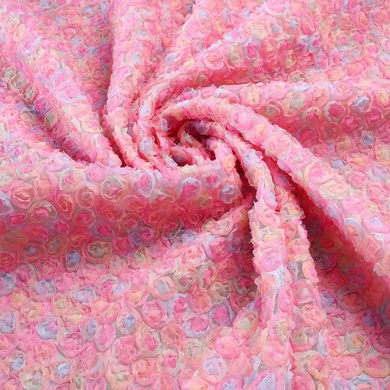 Colorful 3D Floral Embroidery  - Embroidery Roses 评论和价格