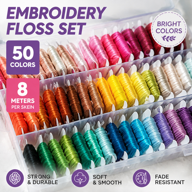 100% Cotton Embroidery Thread  - Embroidery Stitches 评论和价格