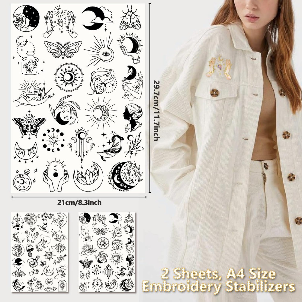 51Pcs Boho Moon Sun Water Solu - Embroidery Stitches 评论和价格